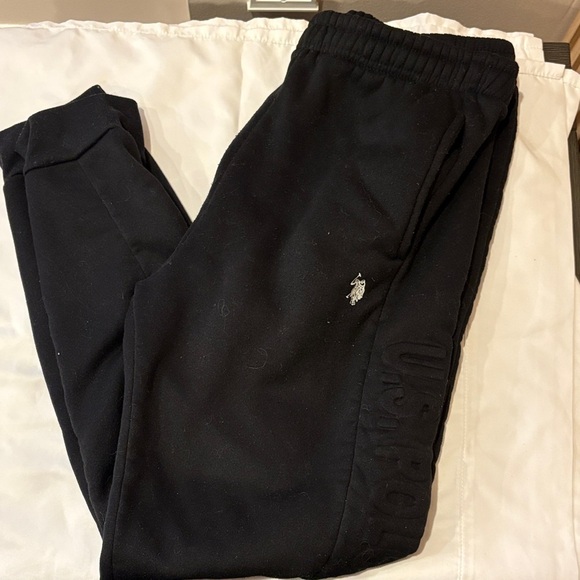 U.S. Polo Assn. Men Black Sweatpants - Picture 1 of 3